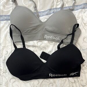 Reebok Black and Gray Sports Bras Set